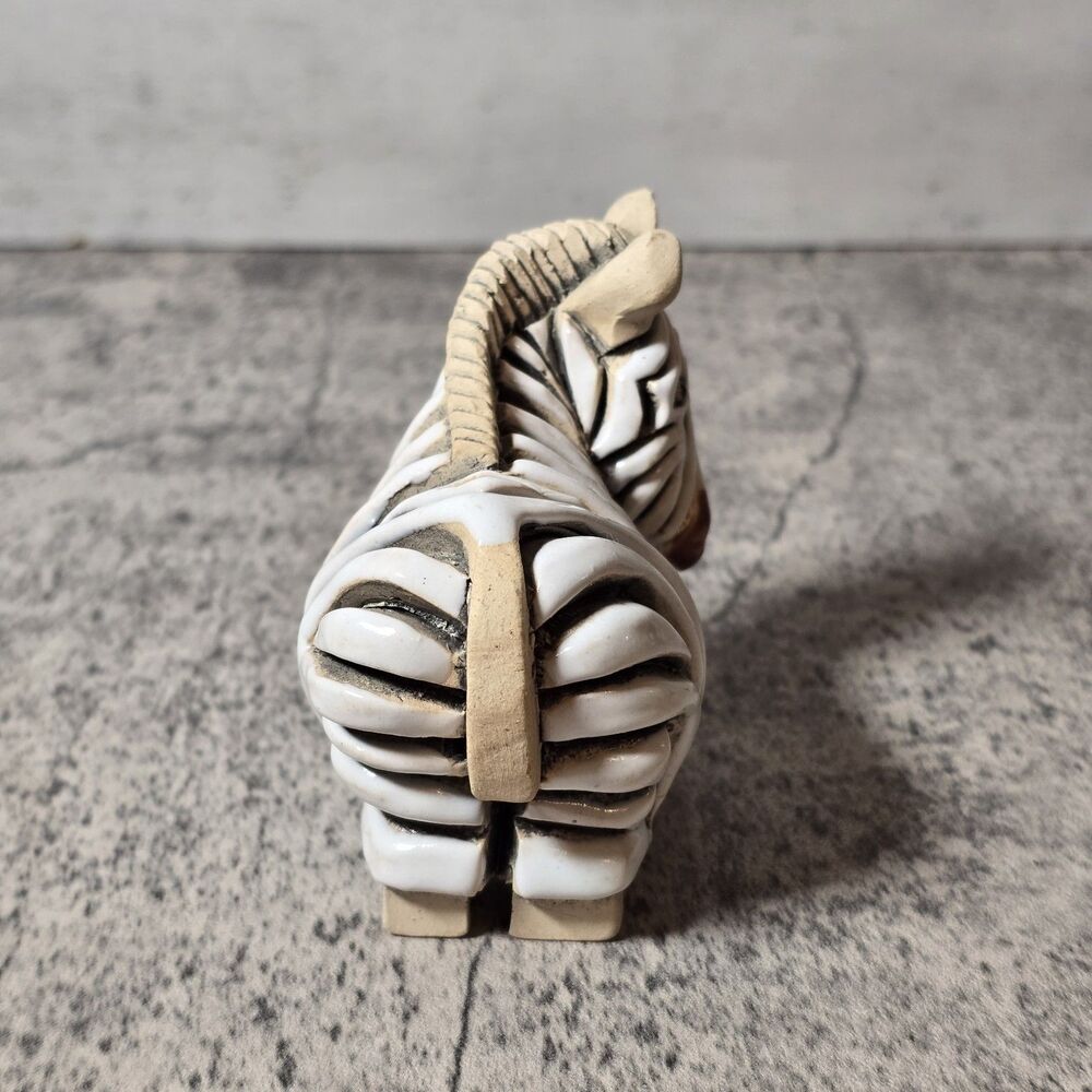 Vintage Artesania Rinconada Zebra Figurine Handmade Uruguay Retired Kitsch - Picture 4 of 5